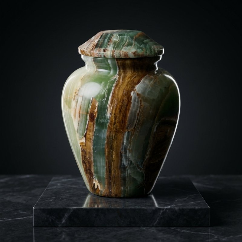 Onyx Multi Green Marble Ash Urns - product image 1