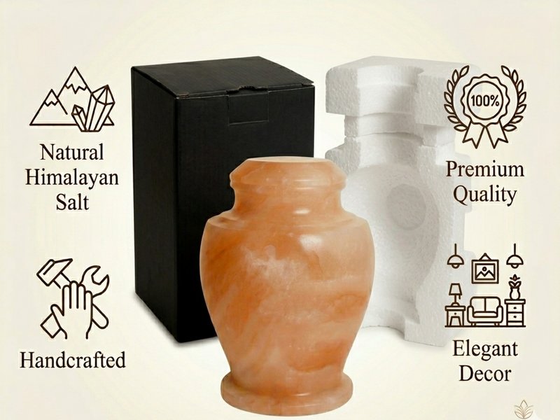 Himalayan Pink Salt Matki Cremation Ash Urn - product image 4