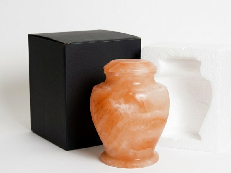 Himalayan Pink Salt Matki Cremation Ash Urn - product image 1