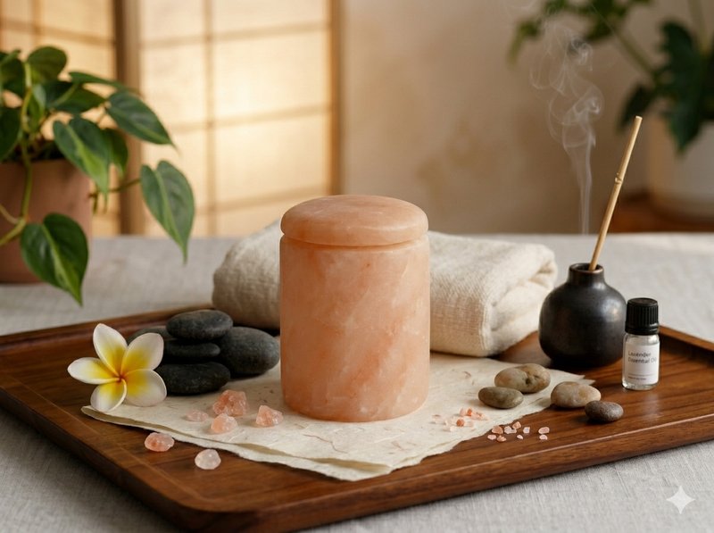 Himalayan Pink Salt Cylinder Cremation Ash Urn - product image 4
