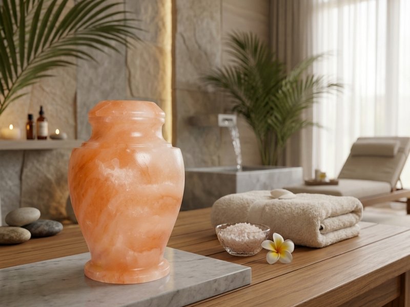 Himalayan Pink Salt Matki Cremation Ash Urn - product image 2